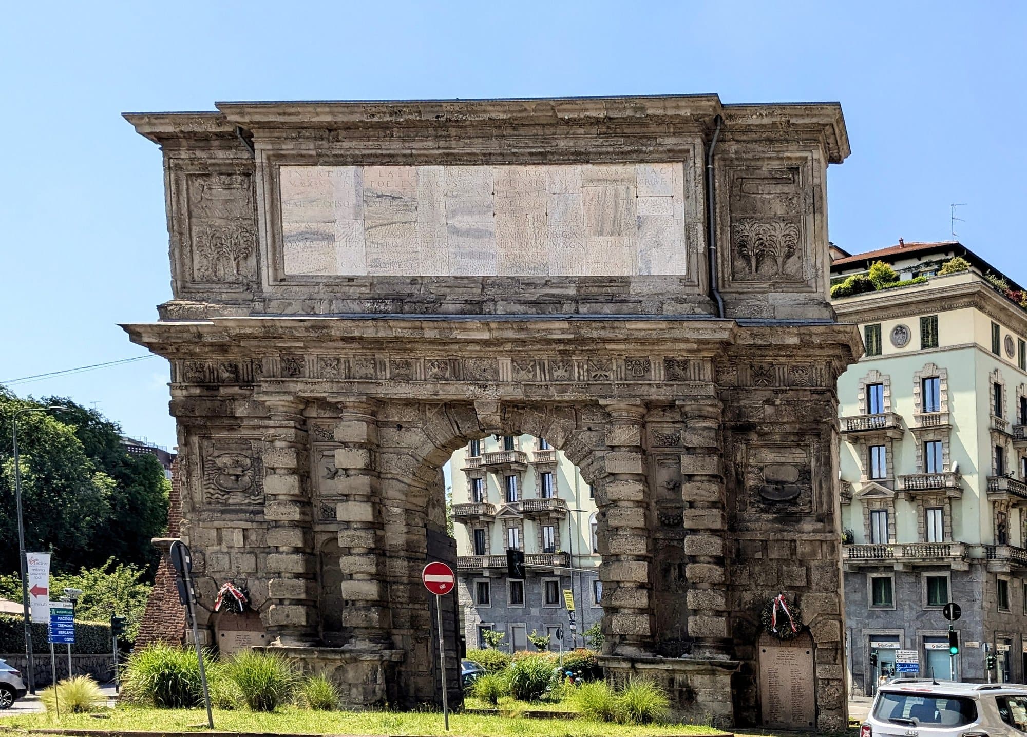 The sixteenth-century arch of Porta Romana