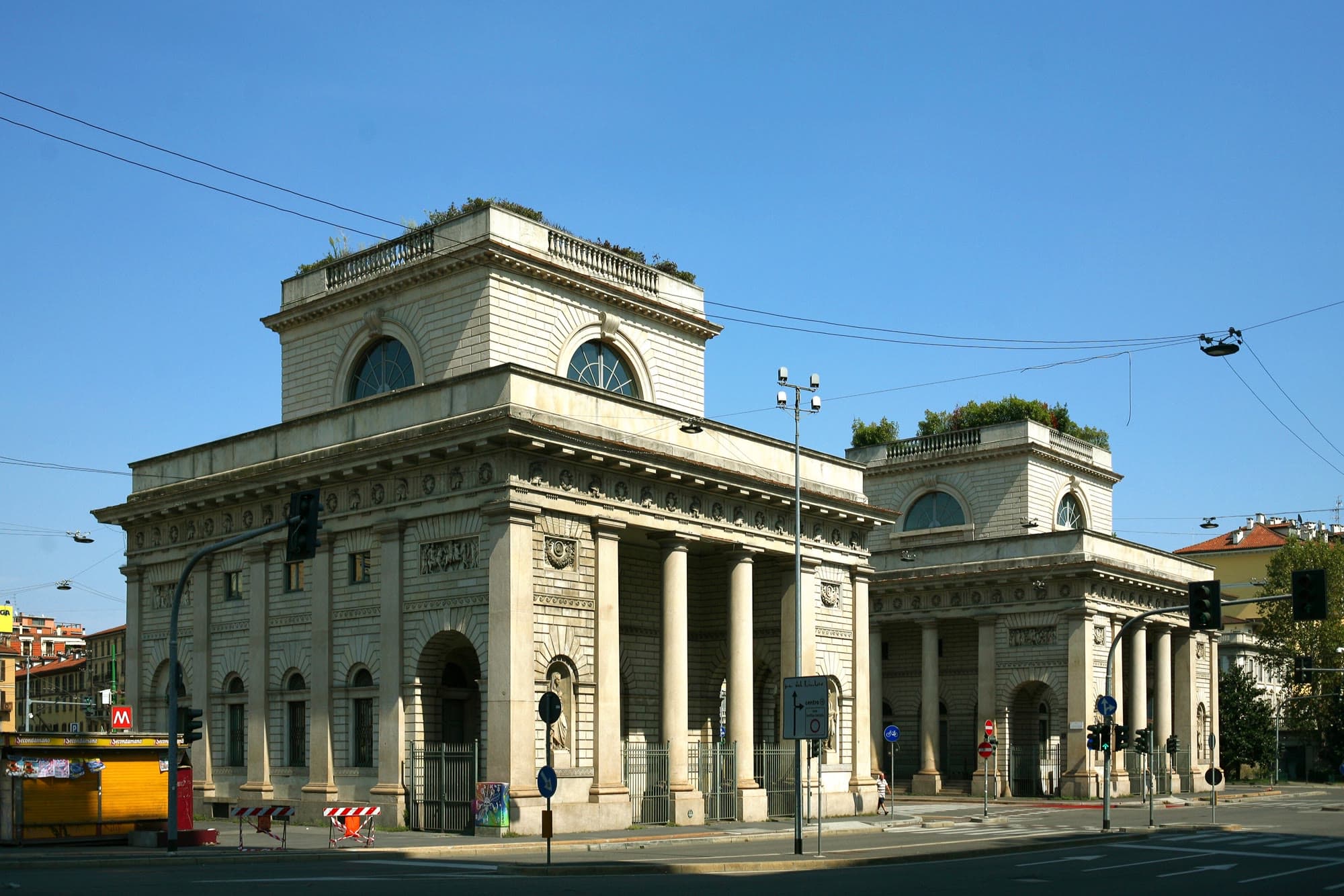 The neoclassical toll houses of Porta Venezia